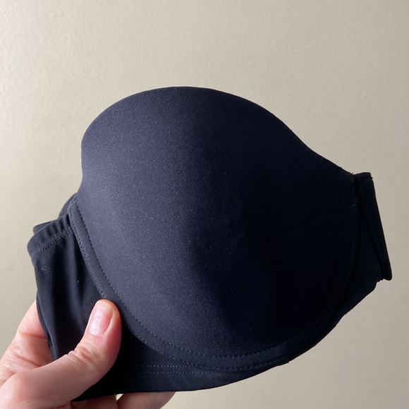 New Calvin Klein 34D 34 D Strapless Plunge Black Bra - Picture 12 of 12